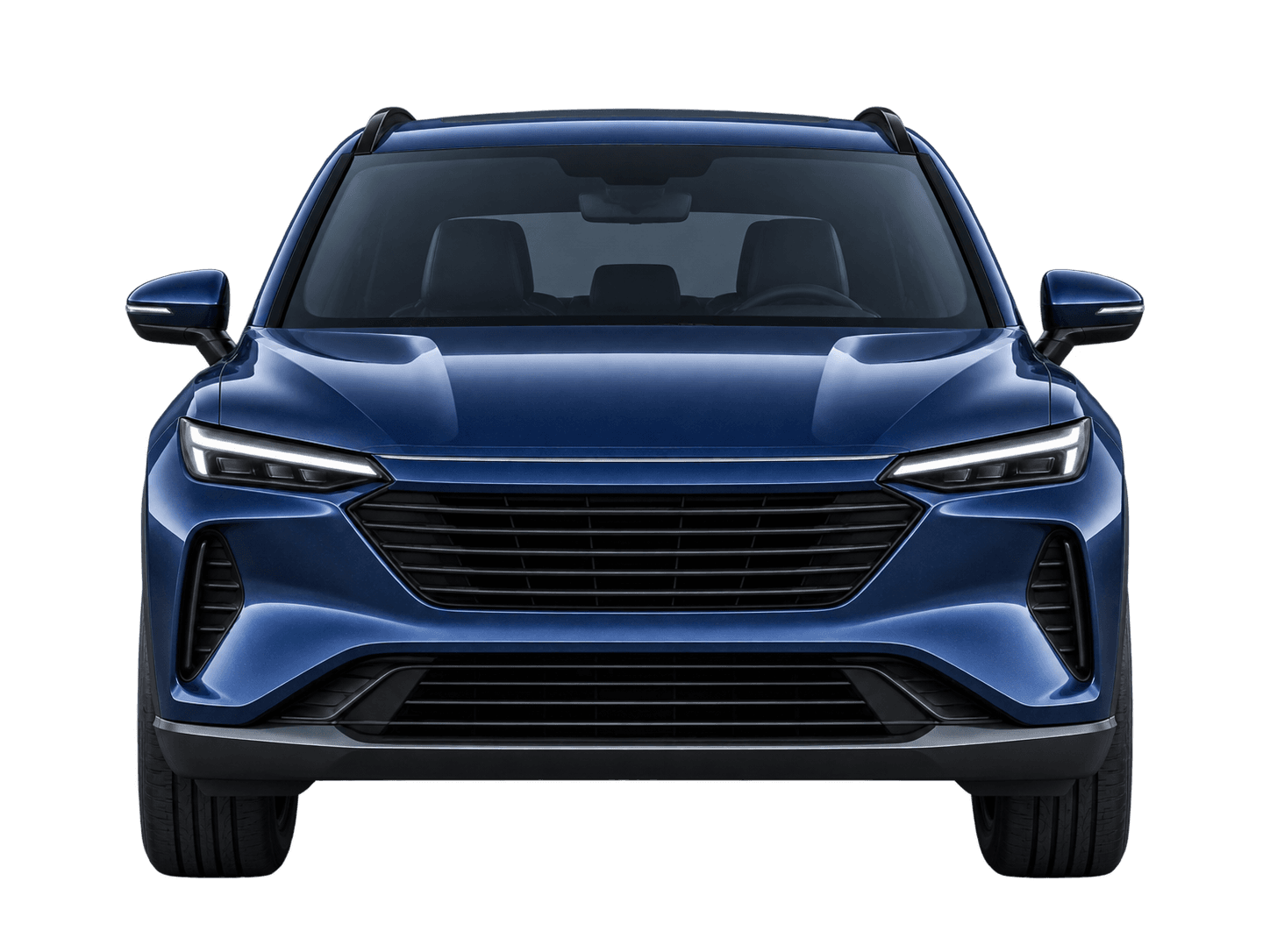Front of the premium dark blue SUV